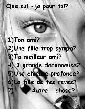 Qui suis-je pour toi ??